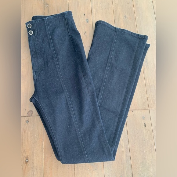Veronica Beard Beverly Seamed Skinny-Flare Jean indigo rinse NWT - Picture 5 of 11